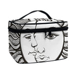 Bohemian Celestial Sun And Moon Print Travel Makeup Bag