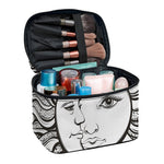 Bohemian Celestial Sun And Moon Print Travel Makeup Bag