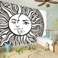 Bohemian Celestial Sun And Moon Print Wall Sticker