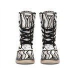 Bohemian Celestial Sun And Moon Print Winter Boots