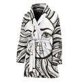 Bohemian Celestial Sun And Moon Print Women's Bathrobe
