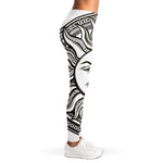 Bohemian Celestial Sun And Moon Print Women's Leggings