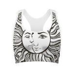 Bohemian Celestial Sun And Moon Print Women's Sports Bra