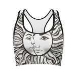 Bohemian Celestial Sun And Moon Print Women's Sports Bra
