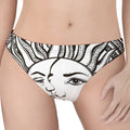 Bohemian Celestial Sun And Moon Print Women's Thong