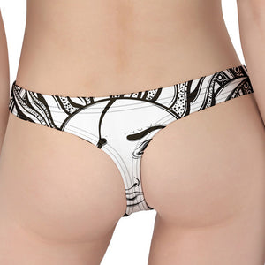 Bohemian Celestial Sun And Moon Print Women's Thong