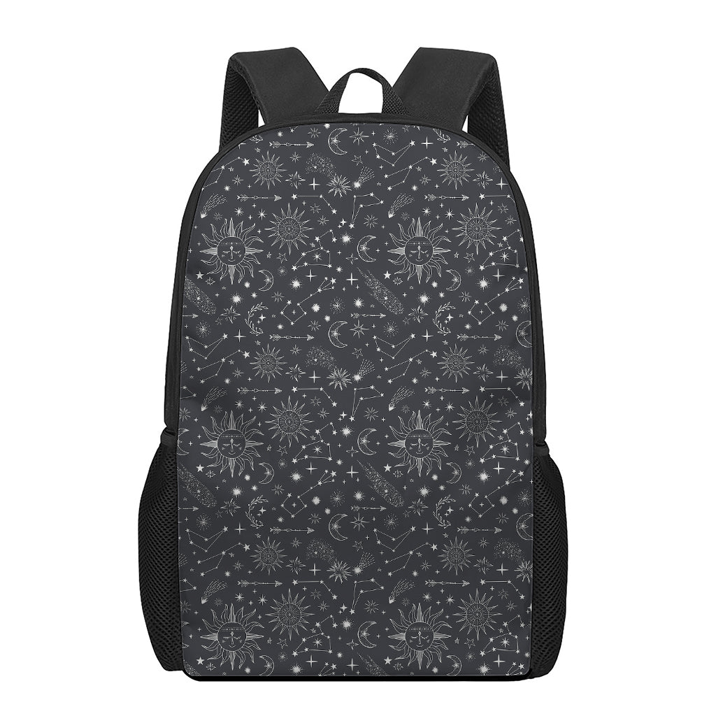 Bohemian Constellation Pattern Print 17 Inch Backpack