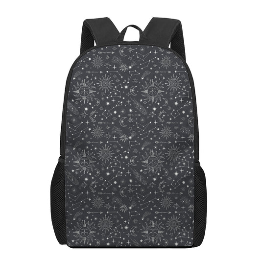 Bohemian Constellation Pattern Print 17 Inch Backpack
