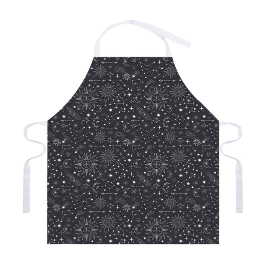 Bohemian Constellation Pattern Print Adjustable Apron