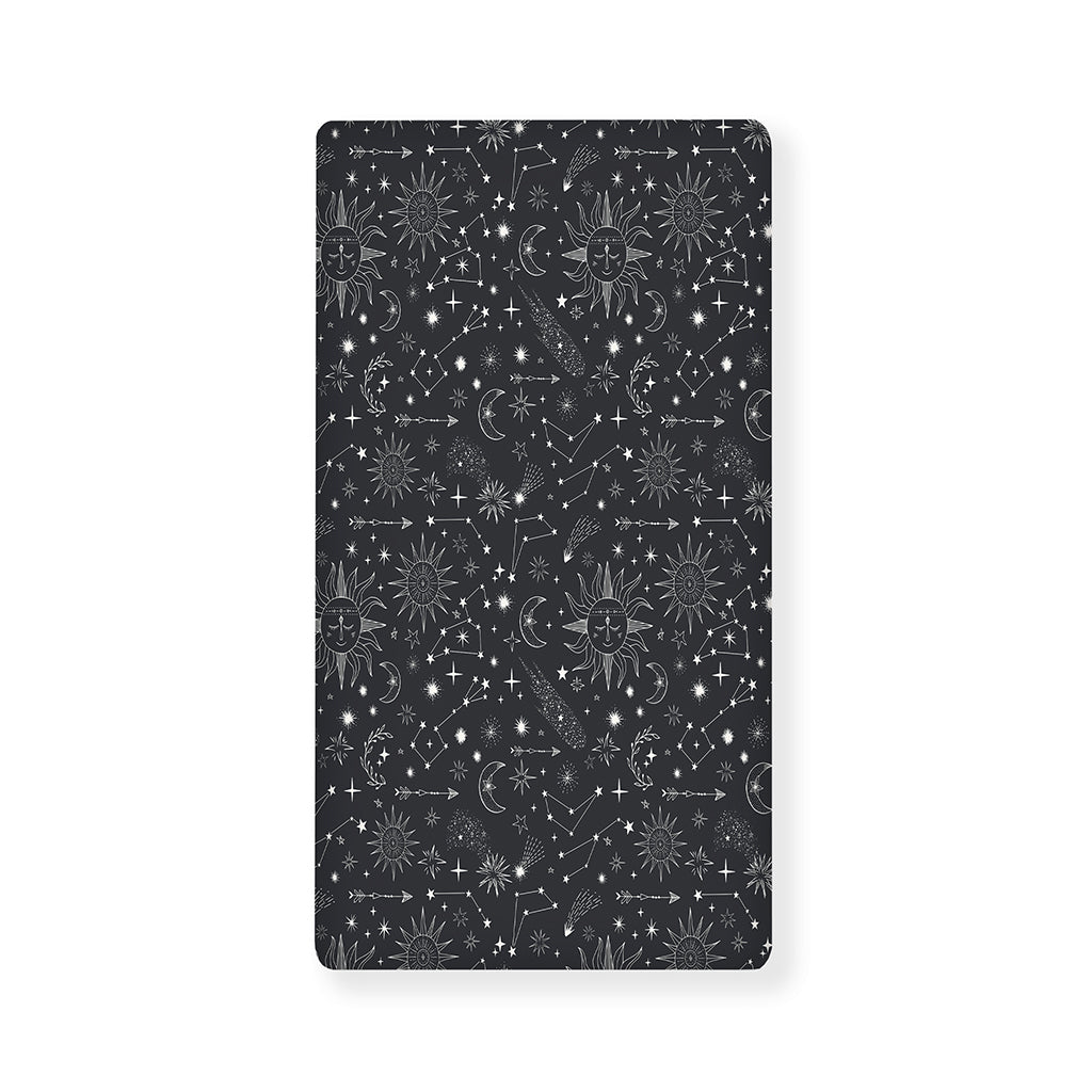 Bohemian Constellation Pattern Print Baby Crib Sheet
