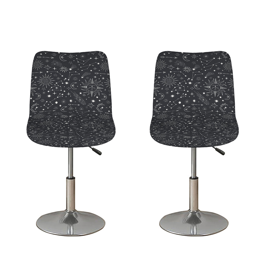 Bohemian Constellation Pattern Print Bar Stool Covers