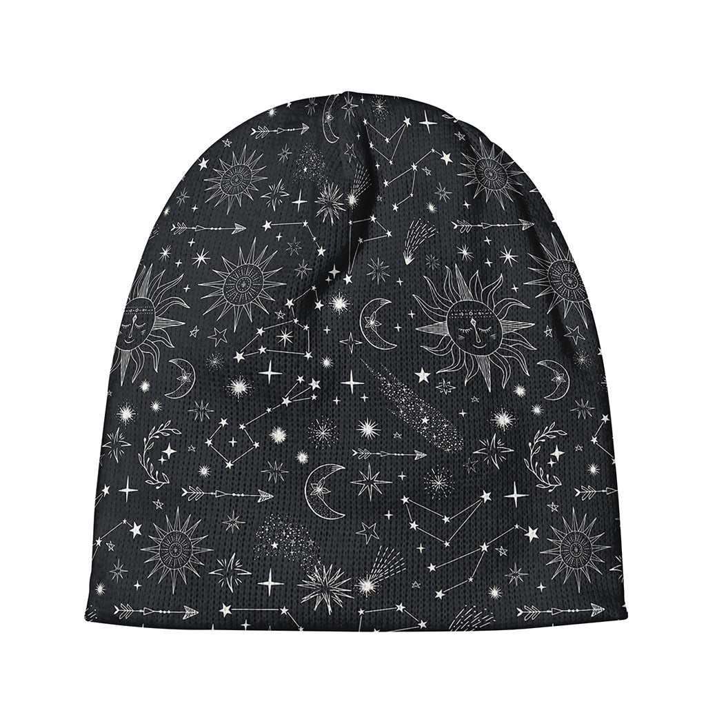 Bohemian Constellation Pattern Print Beanie