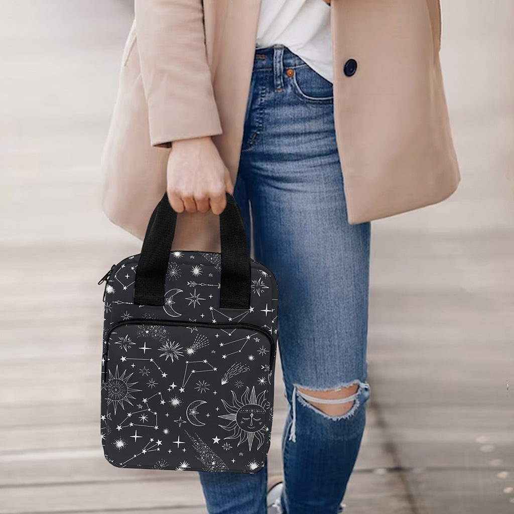 Bohemian Constellation Pattern Print Bible Tote Bag