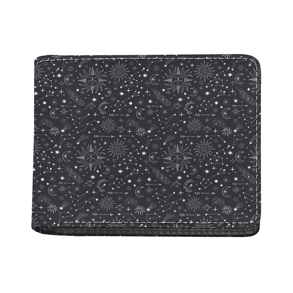 Bohemian Constellation Pattern Print Bifold Wallet