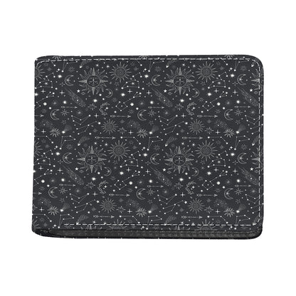 Bohemian Constellation Pattern Print Bifold Wallet