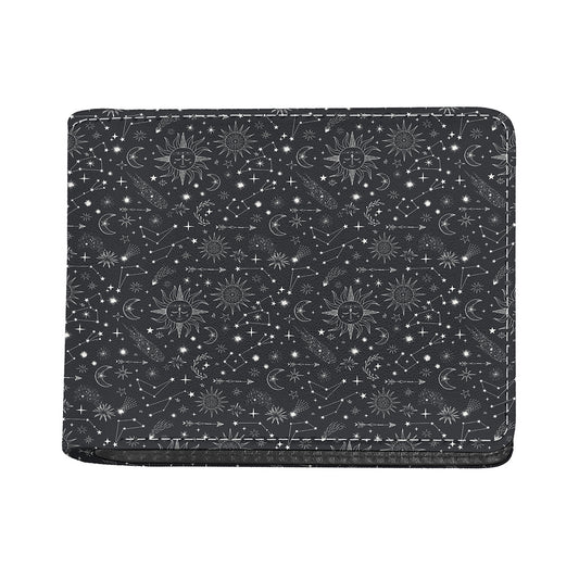 Bohemian Constellation Pattern Print Bifold Wallet