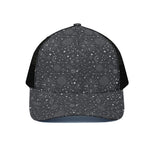 Bohemian Constellation Pattern Print Black Mesh Trucker Cap
