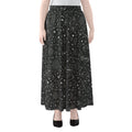 Bohemian Constellation Pattern Print Chiffon Maxi Skirt