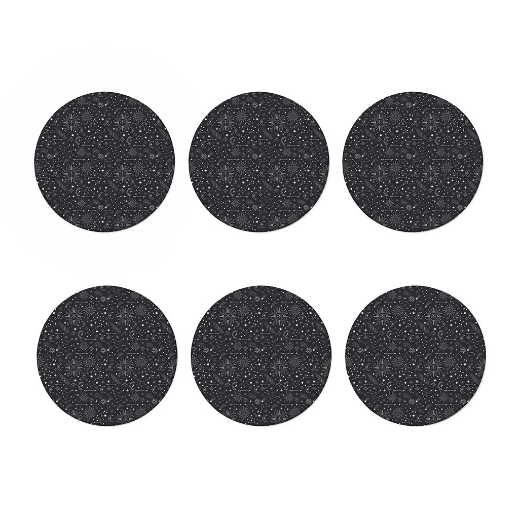 Bohemian Constellation Pattern Print Coaster Set