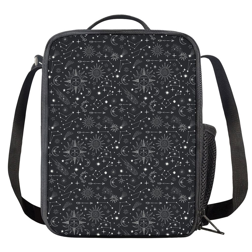 Bohemian Constellation Pattern Print Crossbody Lunch Bag