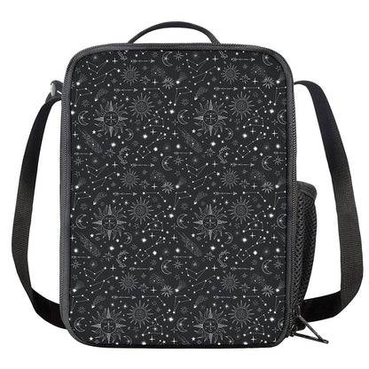 Bohemian Constellation Pattern Print Crossbody Lunch Bag
