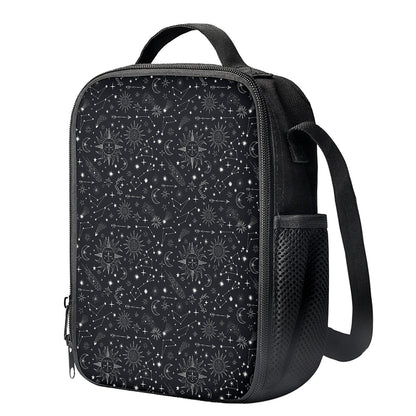 Bohemian Constellation Pattern Print Crossbody Lunch Bag