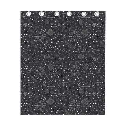 Bohemian Constellation Pattern Print Curtain