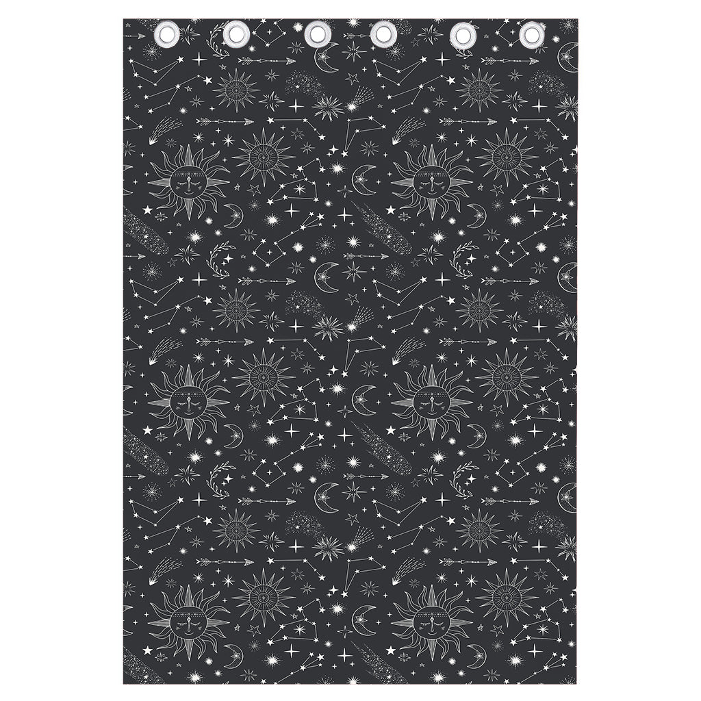Bohemian Constellation Pattern Print Curtain