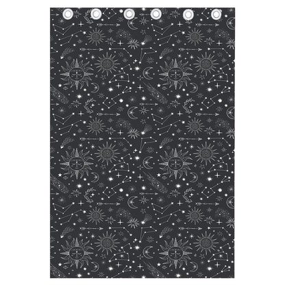Bohemian Constellation Pattern Print Curtain