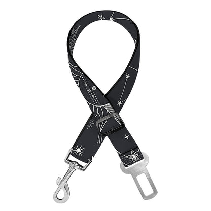Bohemian Constellation Pattern Print Dog Seat Belt