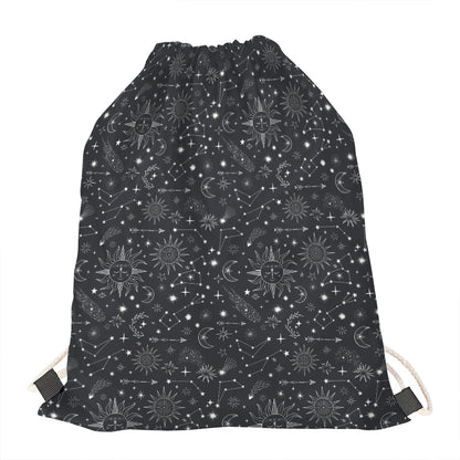 Bohemian Constellation Pattern Print Drawstring Bag
