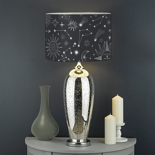 Bohemian Constellation Pattern Print Drum Lamp Shade