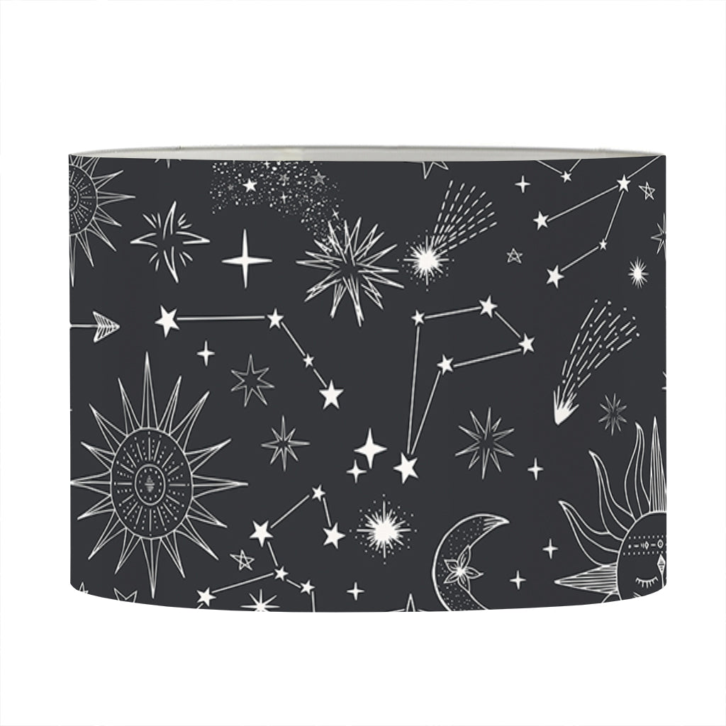 Bohemian Constellation Pattern Print Drum Lamp Shade