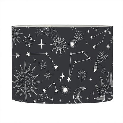 Bohemian Constellation Pattern Print Drum Lamp Shade
