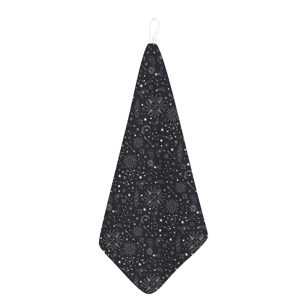 Bohemian Constellation Pattern Print Hand Towel