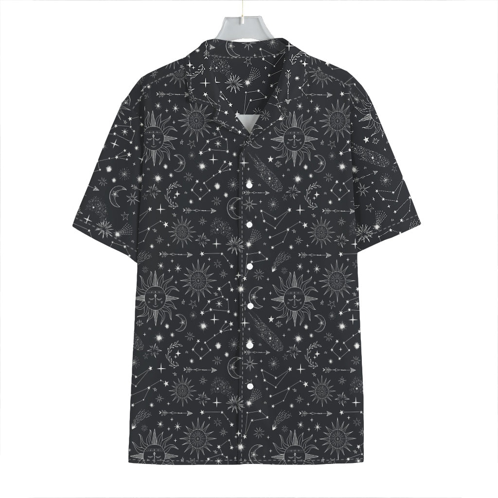 Bohemian Constellation Pattern Print Hawaiian Shirt