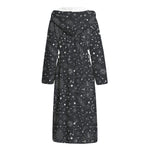 Bohemian Constellation Pattern Print Hooded Bathrobe