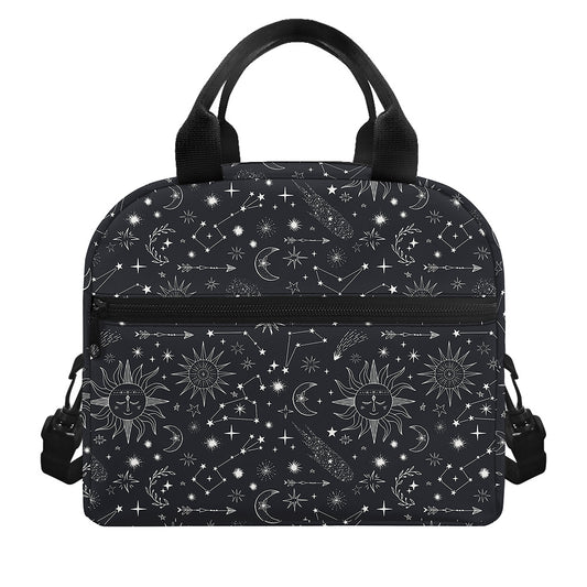 Bohemian Constellation Pattern Print Insulated Lunch Bag