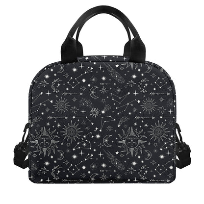 Bohemian Constellation Pattern Print Insulated Lunch Bag