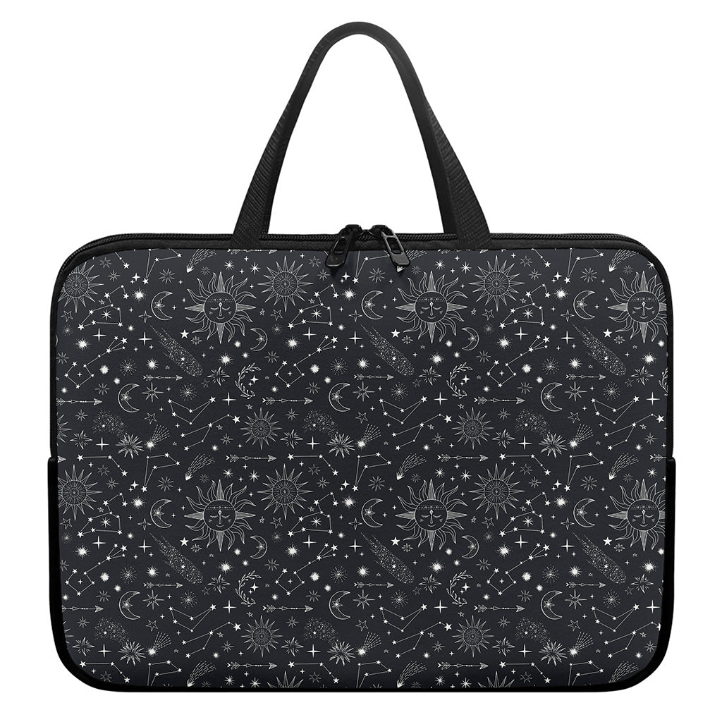 Bohemian Constellation Pattern Print Laptop Sleeve With Handle