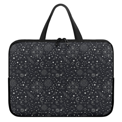Bohemian Constellation Pattern Print Laptop Sleeve With Handle