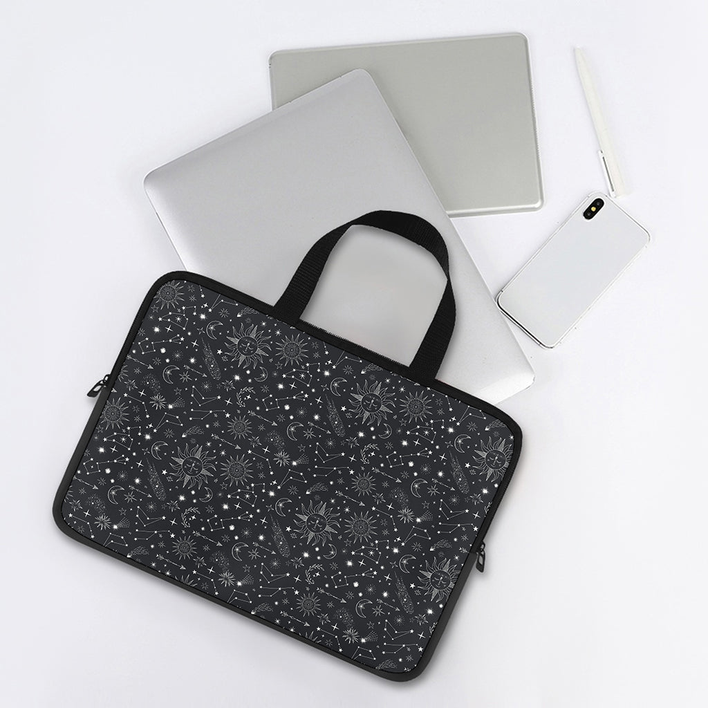 Bohemian Constellation Pattern Print Laptop Sleeve With Handle