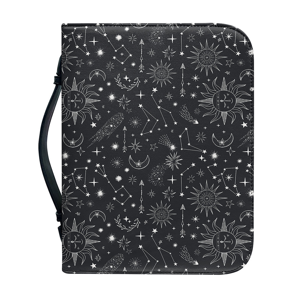 Bohemian Constellation Pattern Print Leather Bible Cover