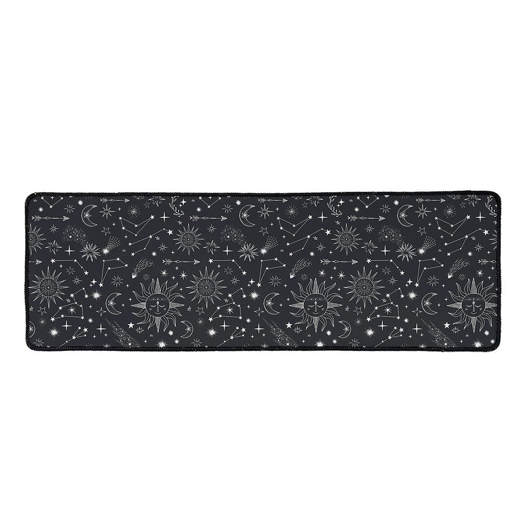 Bohemian Constellation Pattern Print Long Kitchen Mat