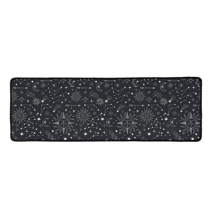 Bohemian Constellation Pattern Print Long Kitchen Mat