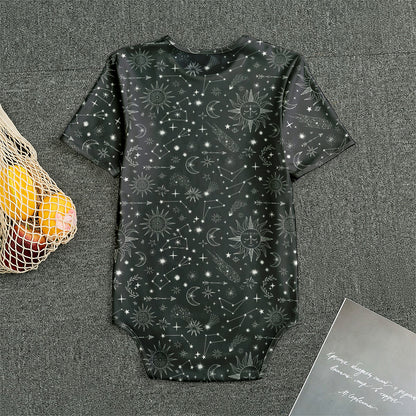 Bohemian Constellation Pattern Print Men's Bodysuit