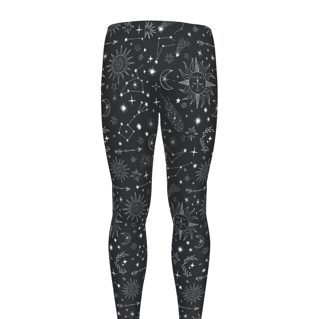 Bohemian Constellation Pattern Print Men's leggings