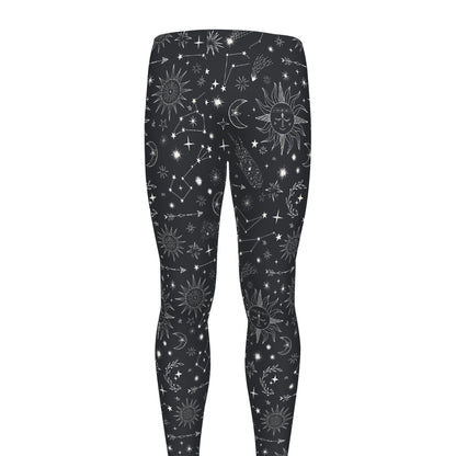 Bohemian Constellation Pattern Print Men's leggings