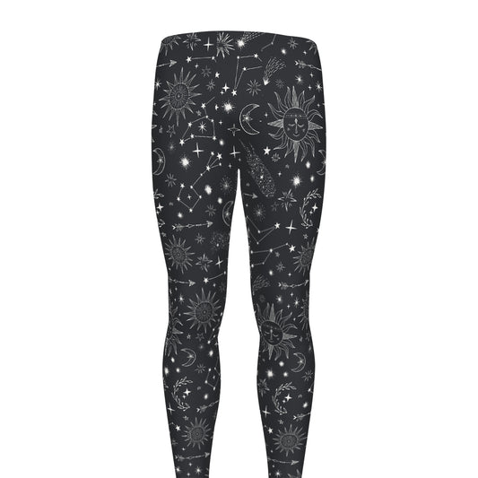 Bohemian Constellation Pattern Print Men's leggings