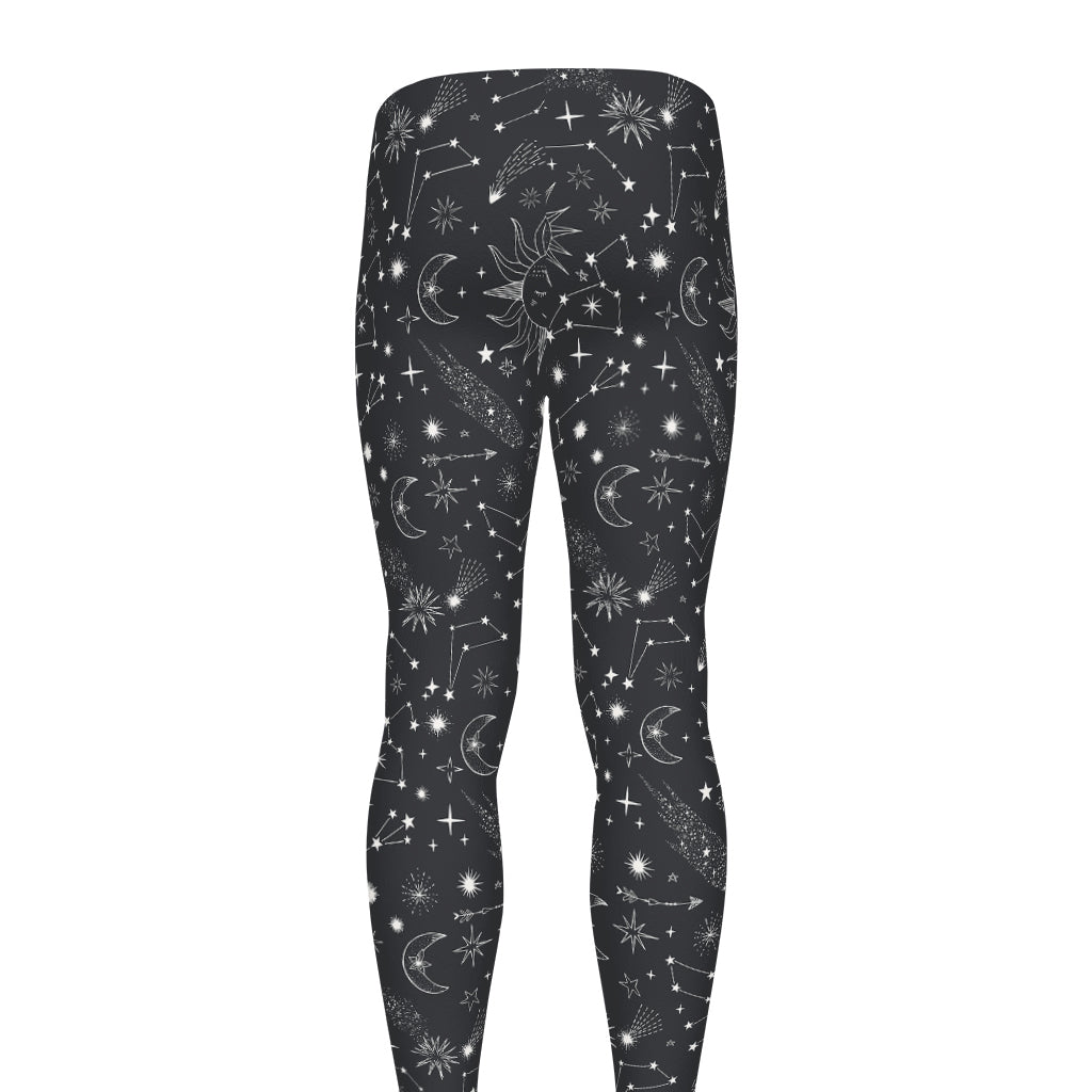 Bohemian Constellation Pattern Print Men's leggings
